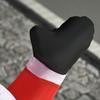 Inflatable Santa Claus with LED Lights, Christmas Decoration, Height 1.2m