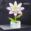 Вечный букет тюльпанов, строительный блок, 3D-модель, украшение для дома, растение в горшке, сборные кирпичи, подарки детям на День святого Валентина