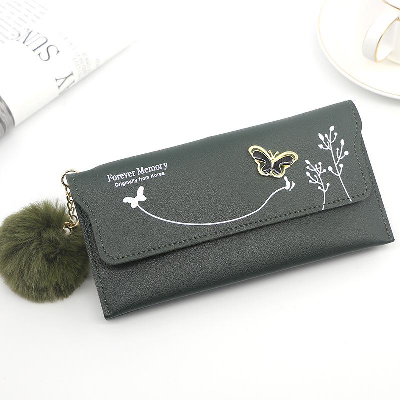 Fashion Butterfly Wallet Women PU Leather Small Clutch Casual Lady Coin Purse Card Holder Female Handbag CLE