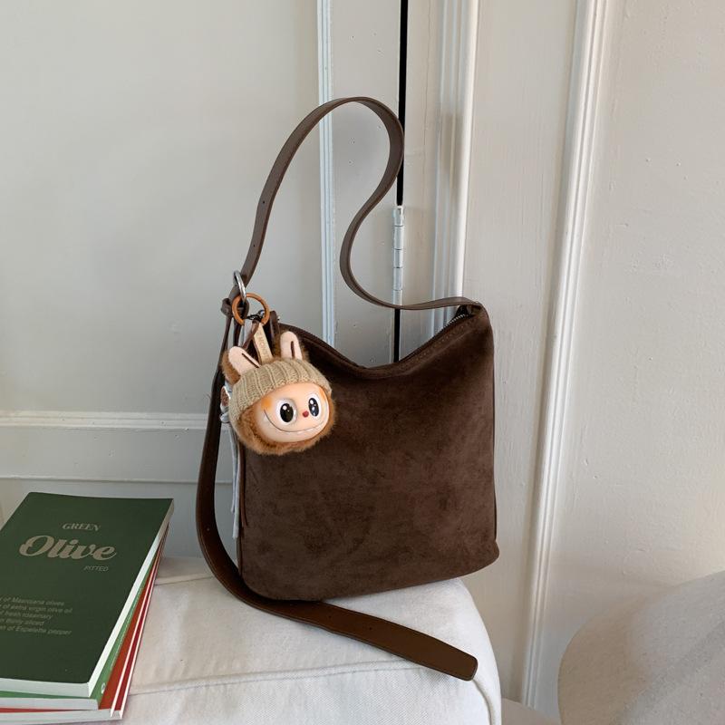 Сумка большой вместимости женская 2025 новая модная ретро сумка через плечо с высоким чувством стиля, сумка-ведро для поездок на работу, сумка-мессенджер