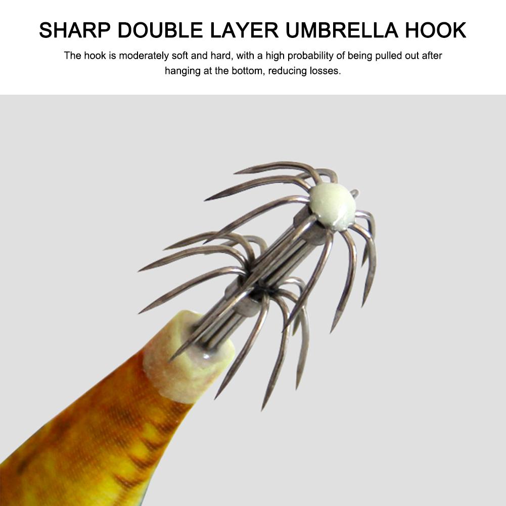 Кальмар Джиг Приманка Светящаяся Рыболовная Приманка Деревянная Креветка Рыболовные Снасти Симуляция Кальмара Крючок Флуоресцентные Рыболовные Приманки Твердая Приманка Снасти