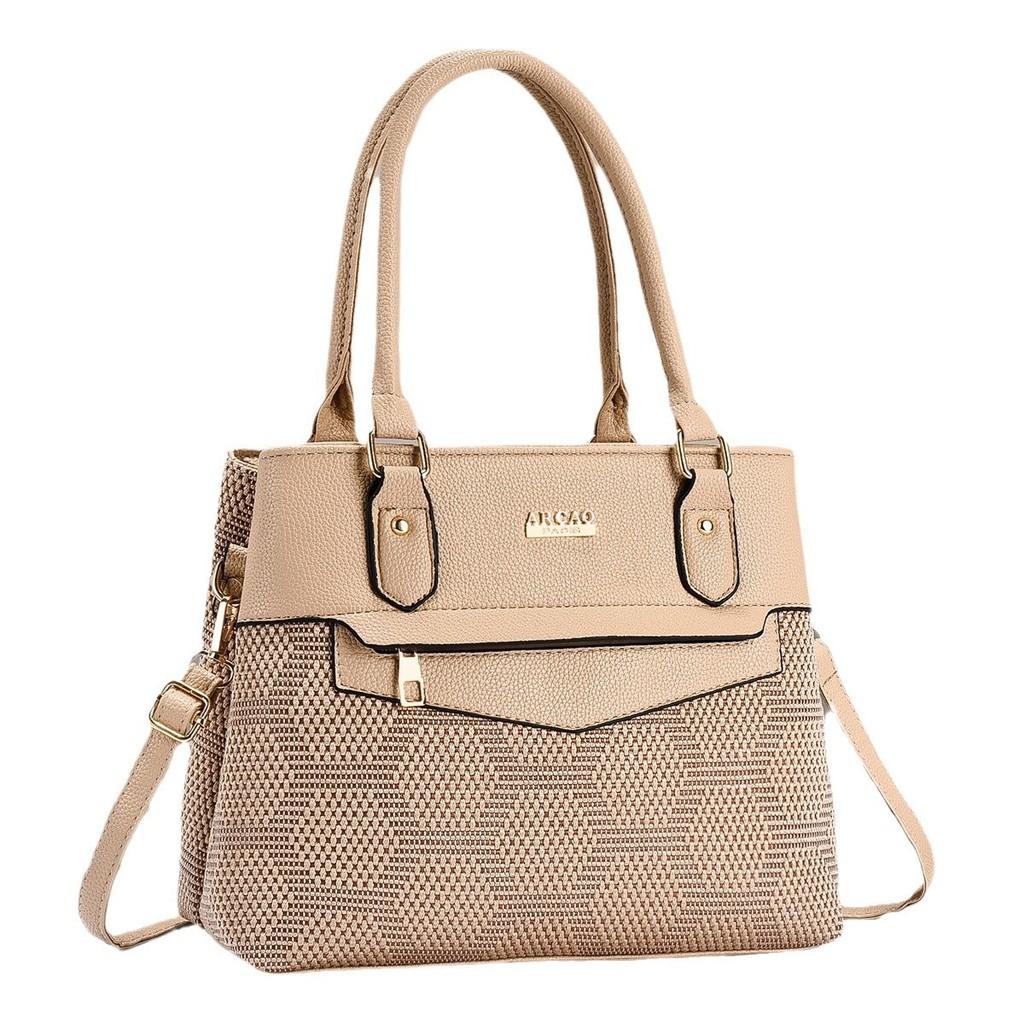 Stylish Women's Tote Bag In Elegant Black And Earthy Tones With Chic Design Features