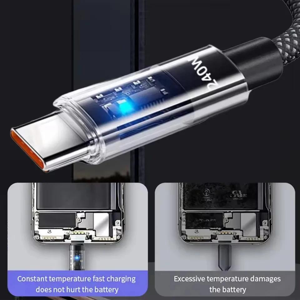 240 В Двойная Зарядная Линия Тип-C USB C на Type C Кабель Быстрая Зарядка Нейлоновая Оплетка TypeC Кабель для Передачи Данных для Samsung Huawei Mi Ноутбука