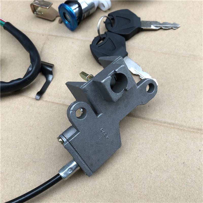 Lgnition Switch Lock 5 Wire Scooter Ignition Switch Contact Key Set For Moped 100 125cc GY6 49 50cc TaoTao Peace Roketa Jonway