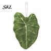 Decorative Bathroom Hand Towel Leaf Shape Towel, Soft Absorbent with Hanging Loop, Loop Cute Maple Ginkgo Design for Kitchen Drying Coral Velvet