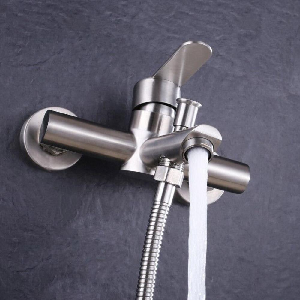 304 нержавеющая сталь Pearl тройной тяговый смеситель для душа с выпускным клапаном для ванной комнаты