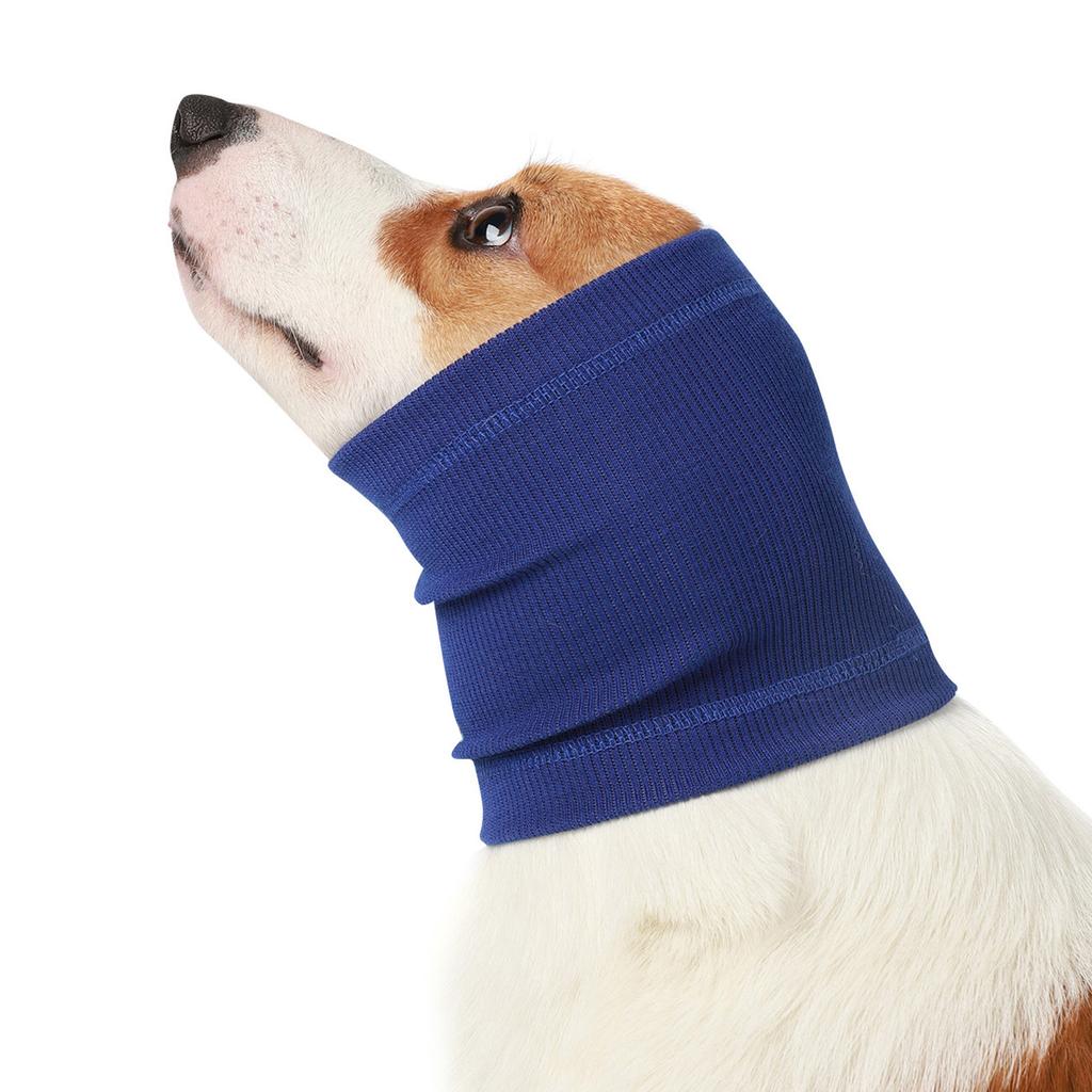 Dog Snood Neck Warmer Earmuffs for Noise Grooming Anxiety Calming Ear Cover