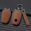 Натуральная кожаная крышка для ключа SsangYong Korando/Rexton, пряжка из сплава
