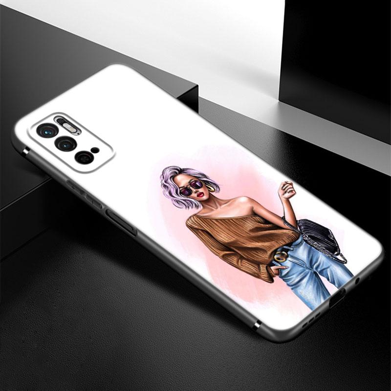 Чехол для телефона Girl Princess Love для Xiaomi Redmi Note 7 8 9 10 Lite 11 11E 11T 12 Pro 11S 4G 10T 5G 8T 9S 10S, мягкий черный чехол из ТПУ