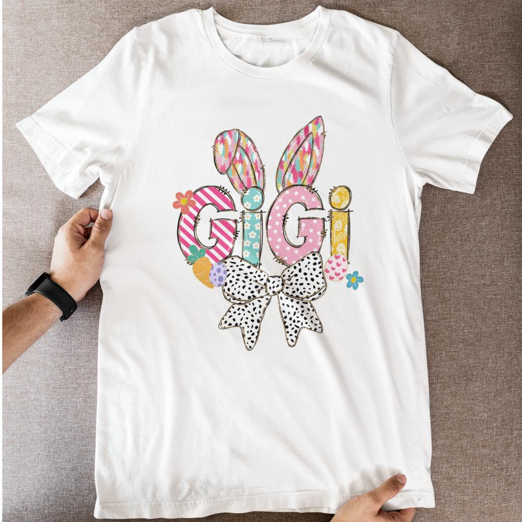 Gigi Easter Bunny T-Shirt Cute Grandma Mothers Day Gift Spring Tee