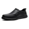 Summer New Breathable Men's Shoes One-pedal Glove Leather Shoes Men's Genuine Leather Business Casual Shoes Men's Comfortable Dad Shoes