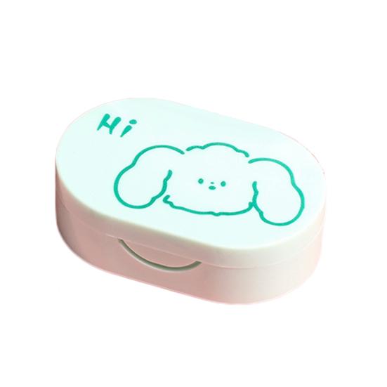 1 Set Contact Lenses Organizer Creative Lightweight Plastic Cute Easy To Carry Case for Girls