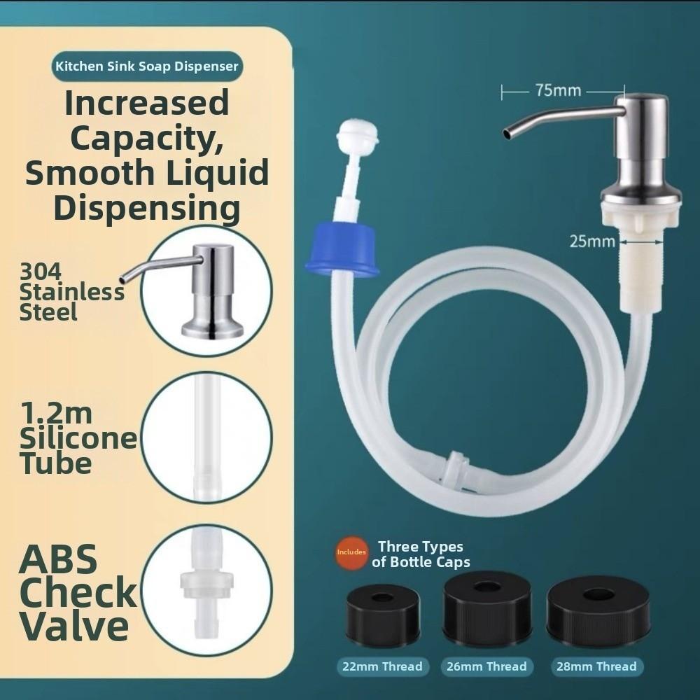 Refillable Liquid Soap Dispenser Pump Hand Pressure Liquid Dispenser Kitchen Sink Accessories