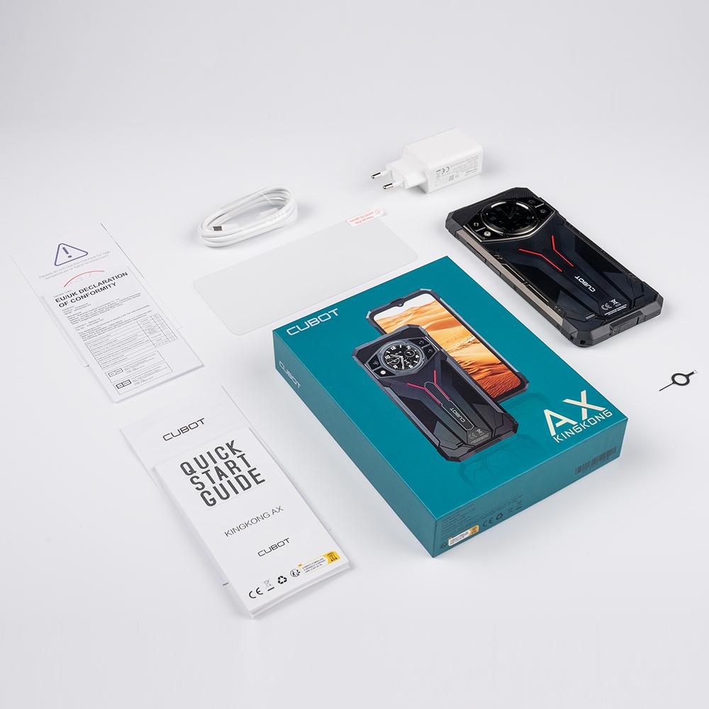 Cubot KINGKONG AX, защищенный смартфон Android 14, Helio G99, 12 ГБ ОЗУ 256 ГБ ПЗУ, экран 120 Гц, камера 100 МП, NFC, 5100 мАч, 33 Вт, телефон 4G