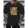Футболка с принтом Lowe Love You, Футболки для мужчин, Повседневная футболка с коротким рукавом для лета