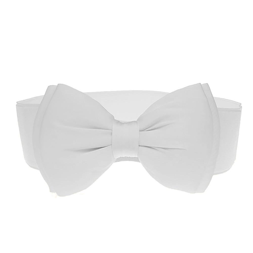 Женский модный пояс с бантом, широкий эластичный эластичный пояс