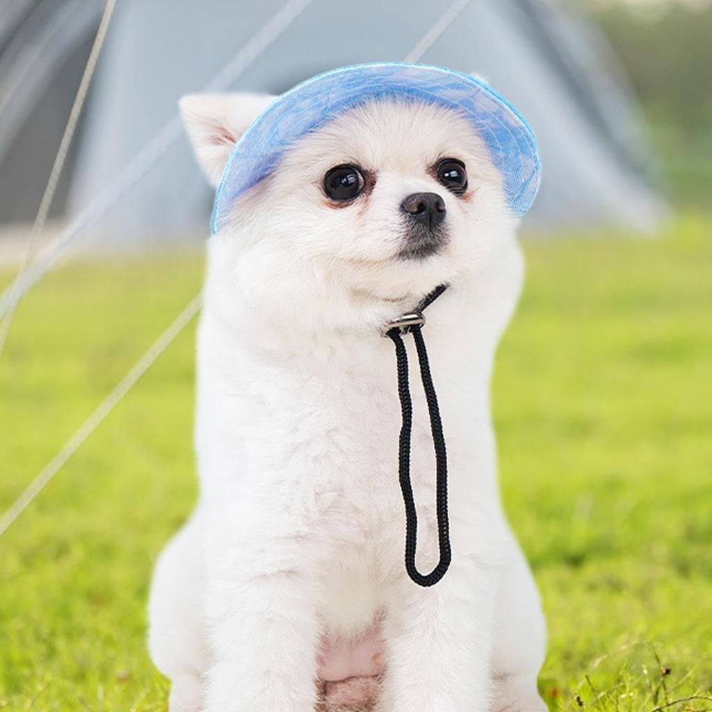 Pet Outdoor Supplies Large And Small Dogs And Cats Sunshade Dew Ears Puppy Cap Headwear,S