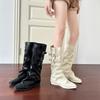 Белые ботильоны на танкетке, женские осенне-зимние новые ботинки, женские съемные ботинки, эластичные тонкие ботинки