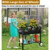 Outdoor Raised Planter Bed Box with Legs for Gardening Elevated DIY Garden Cart on Wheels for Vegetables Flower Tomato Herb Pla