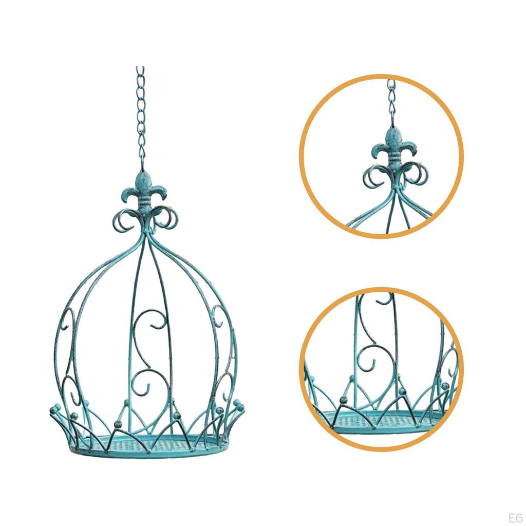 Садовый декор Подвесной держатель для кашпо в форме короны 25x35см Многоцелевые аксессуары Прочный цветок