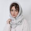 Beanie Knitted Balaclava Hat Solid Color Cross Hooded Cap Cute Hat and Scarf 2-in-1  Winter/Autumn