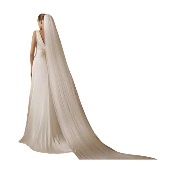 Bridal Veil Mesh Single-Layer Extra Long Wedding Banquet Beautiful Bride Veil Party Veil with