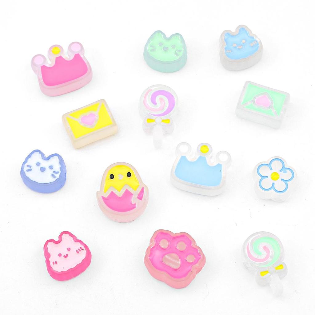 4-6 шт акриловые бусины с глазурью для DIY ожерелье, браслет, серьги, изготовление ювелирных изделий, аксессуары для рукоделия