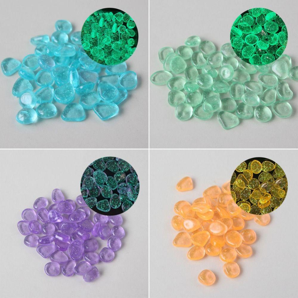 Glow In the Dark Colorful Luminous Stone Long-lasting Garden Paving Fluorescent-Stone  for Aquatic