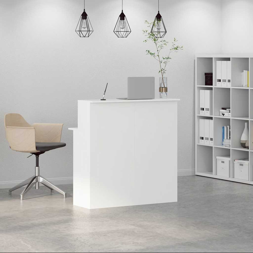 Reception Desk White 100 x 50 x 103.5 cm Engineered Wood