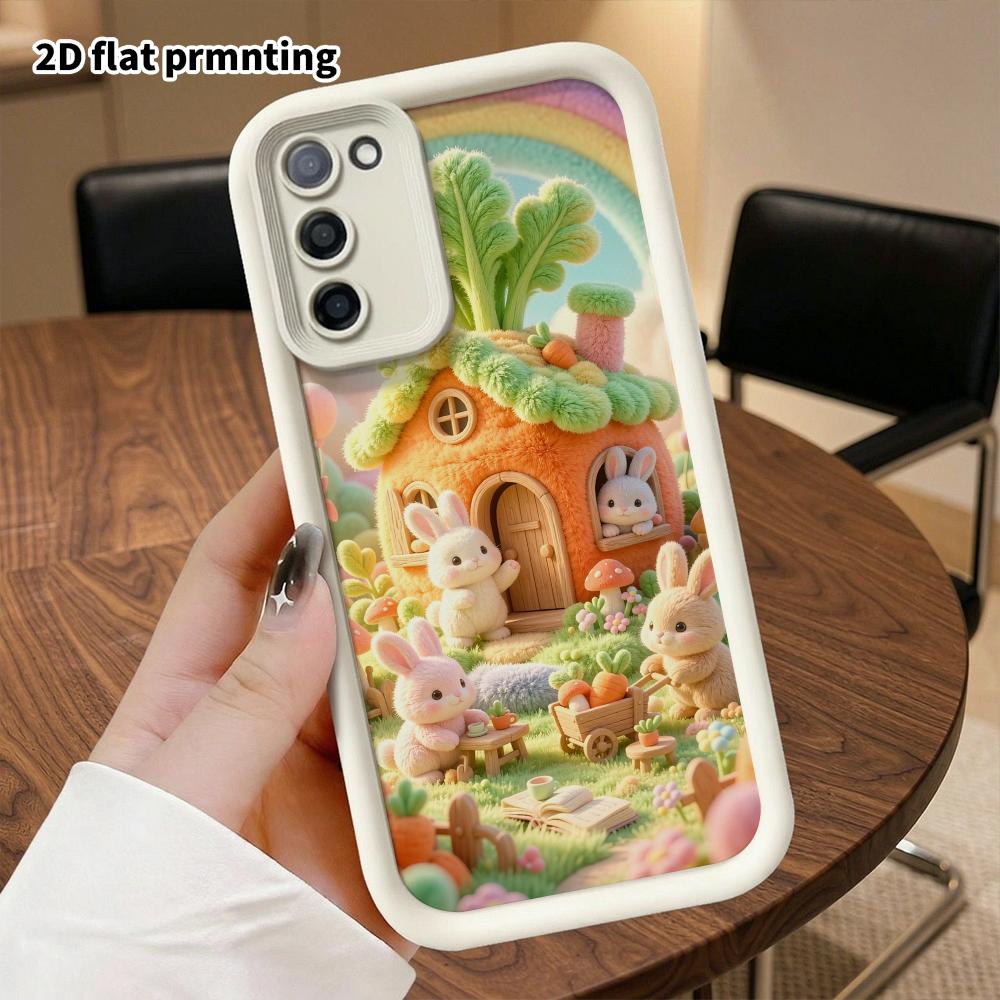 Phone Case: 2D flat, suitable for Samsung Galaxy A34 A35 M05 M06 S20 S22 S21 FE Plus 5G protective case, Rabbit Home, perfect Christmas and Halloween