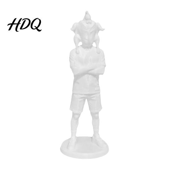 Простая текстура Декор Забавная 3D-печатная настольная фигурка Новинка Фигурка с курицей