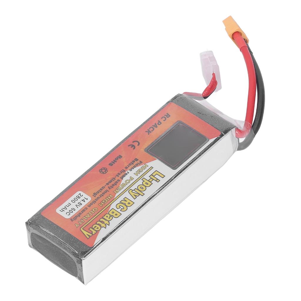 RC Lipo Battery 14.8V 60C Discharge Rate 4S XT60 Plug Connector 2800mAh Power for Remote Control
