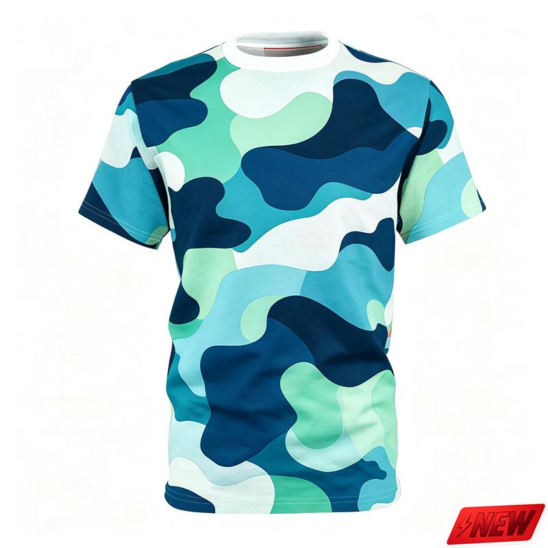 Gradient Camouflage Graphic T Shirt Men 3d Printed Abstract Stripe Short Sleeve T-Shirt Summer Casual New Oversized Unisex Top