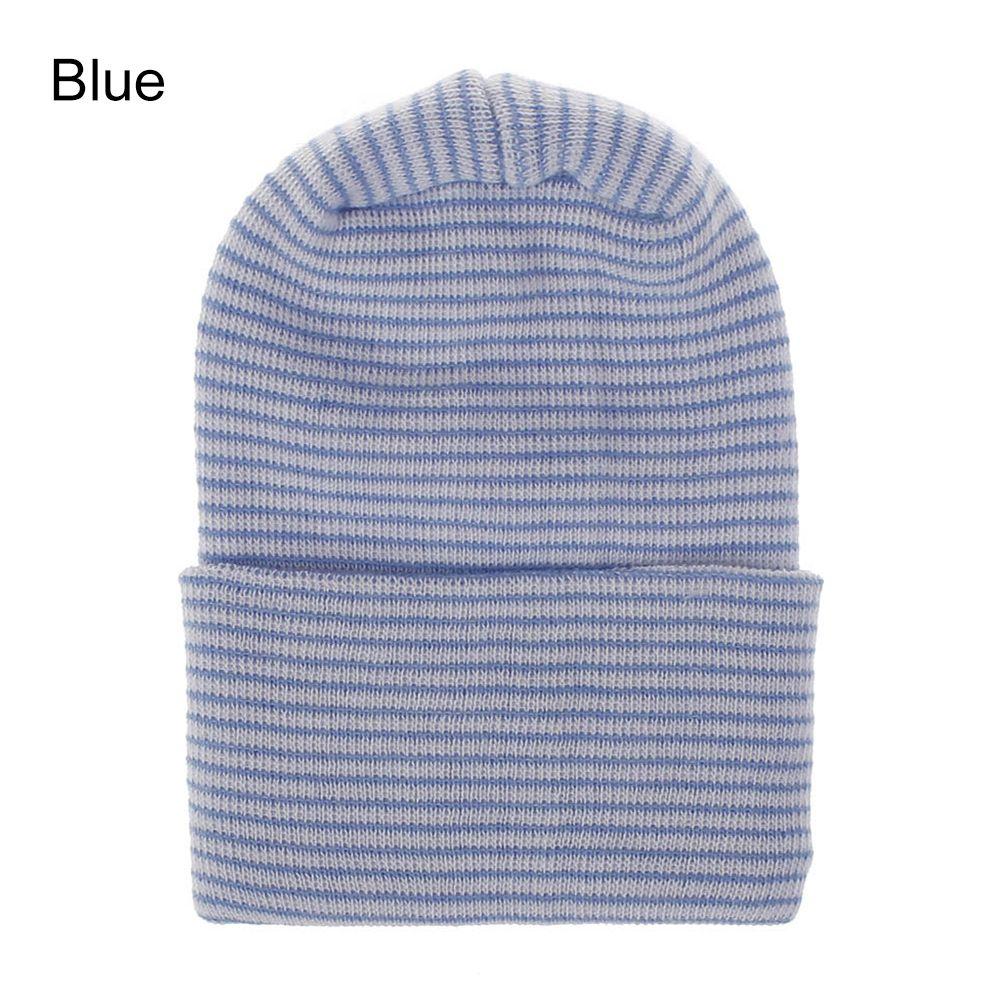 Cotton Nursery Cap Infant Striped Fetal Hat Newborn Hospital Cap Beanie Hat Baby Boy Girl Hat