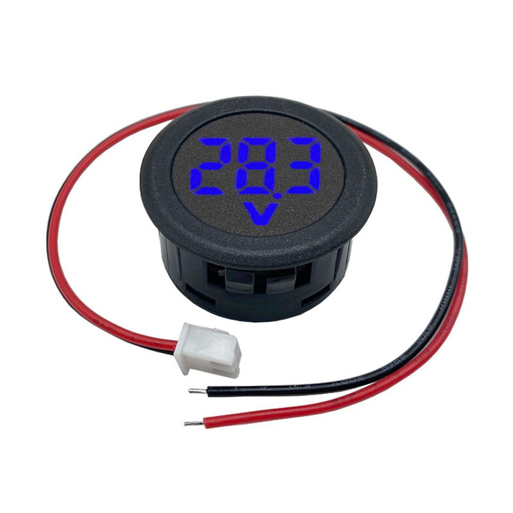 New DC 4-100V LED Digital Display Circular Two-wire Voltmeter DC Digital Voltmeter Head Display Reverse Connection Protection