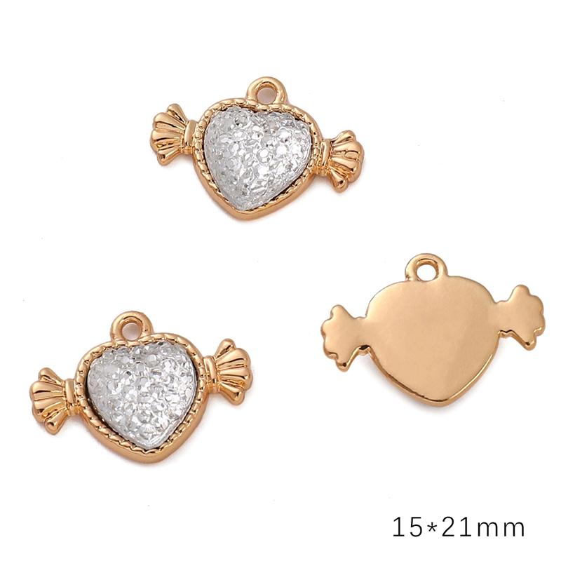 Подвеска из алмазного сплава в форме сердца, звезды и луны, ожерелье, браслет, серьги, аксессуары для ювелирных изделий своими руками