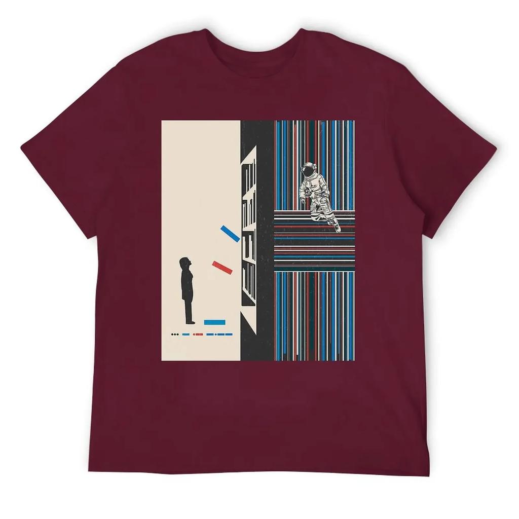 Motion Tees Горячая Распродажа Гик Отдых Размер США Межзвездный Купер Научная Фантастика Фильм Выносливость Оставайся 14 Футболка с Круглым Вырезом харадзюку