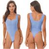 Women's Lingerie Sleeveless High Cut Thong Leotard Underwear Bodysuit