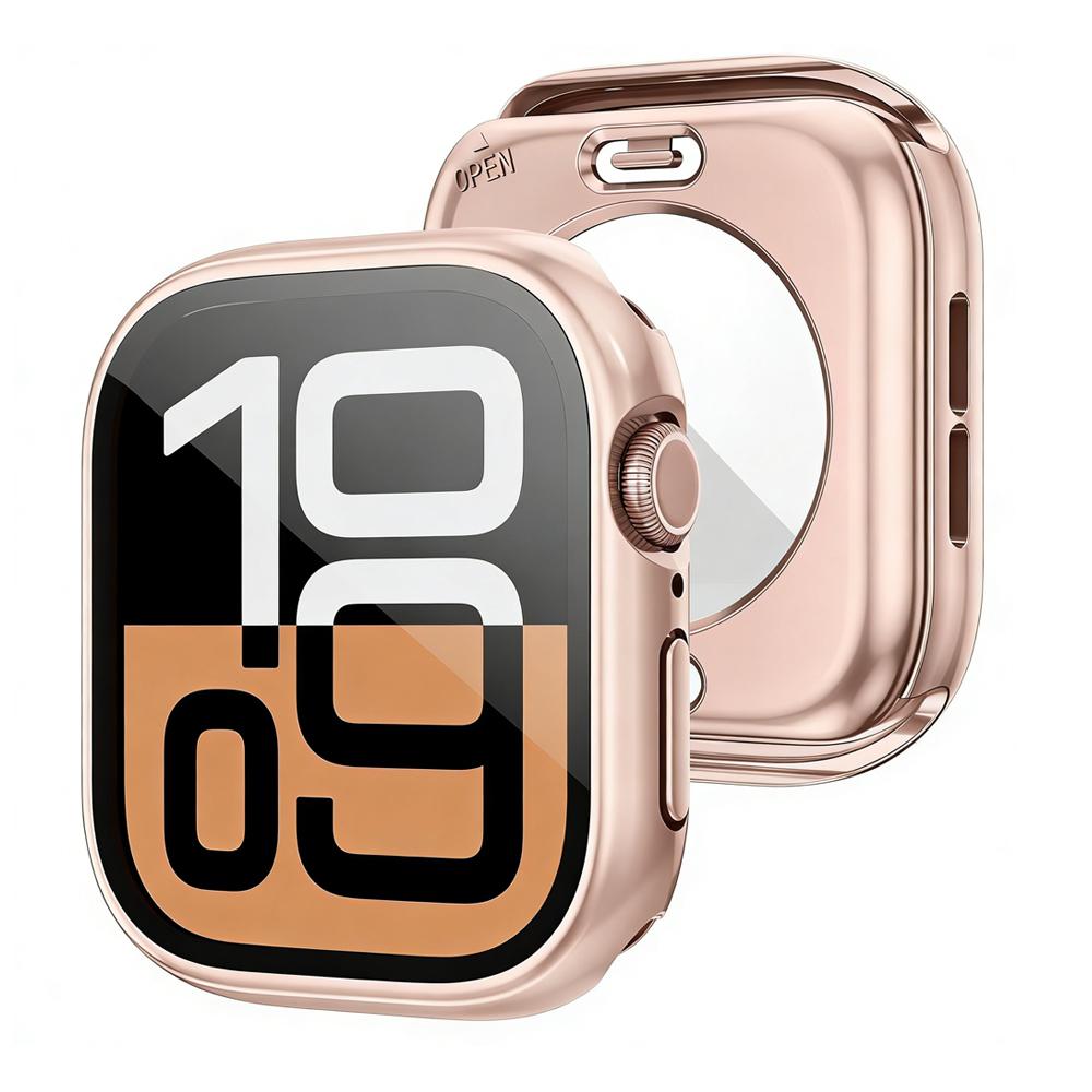Чехол 3 в 1 для Apple Watch Защитное стекло для экрана 360° Полная защита Закаленное стекло Лицевая крышка + Задний бампер из ПК Серия 11/10/9/8/7/SE
