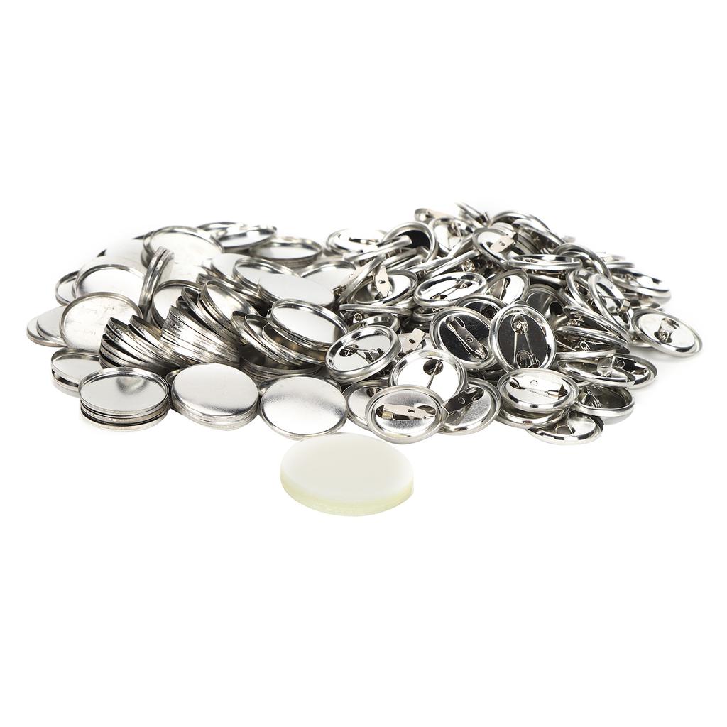 100pcs Blank Pin Button Round Safety Badge Emblem Medal Parts Supplies for Handicraft Gifts Souvenirs