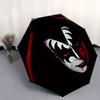 KISS Gene Simmons Button Pin - Officially LicensedMerchandiseUmbrella, Portable 3-Fold Compact Umbrella for Men & Women Gift