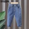 Boys' Jeans Spring and Autumn Elastic Slim Pants Casual Pants Spring Clothing Western-style Pants