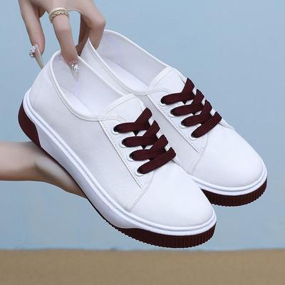 Повседневная парусиновая обувь женская универсальная нескользящая удобная спортивная обувь тканевая обувь