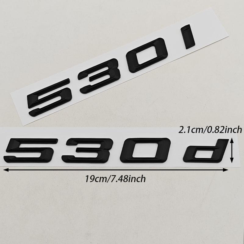 3D ABS Matte Black Car Letter Logo 528i 530i Rear Trunk Badge Sticker Emblem For BMW 5 Series 530i 530i F10 E60 Tail Accessories is2
