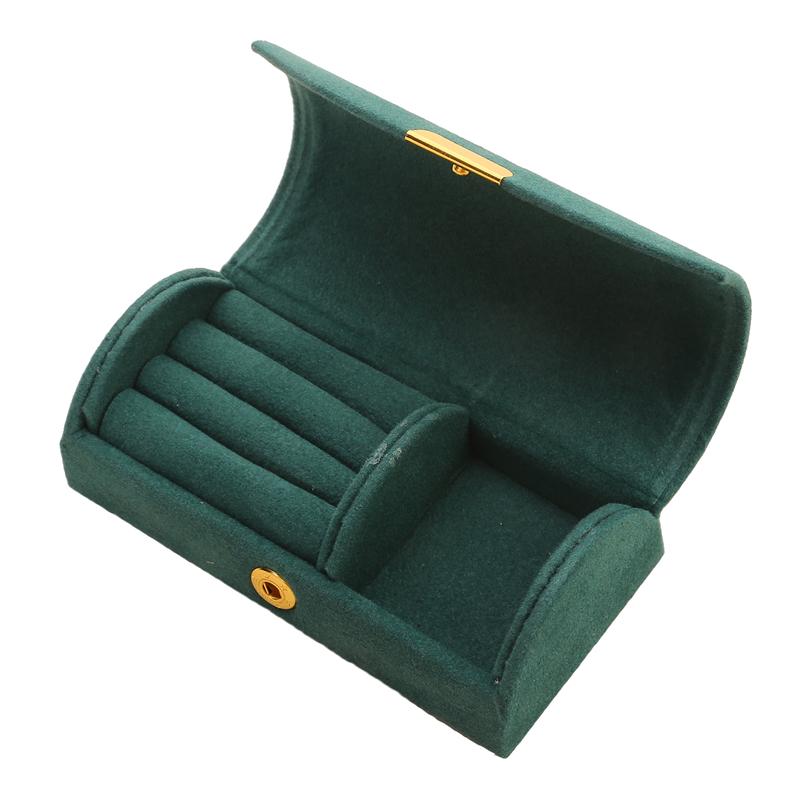 Бархатная коробка для хранения ювелирных изделий, портативная дорожная, органайзер для колец, серег, ожерелий, витрина, коробка для хранения серег и ожерелий