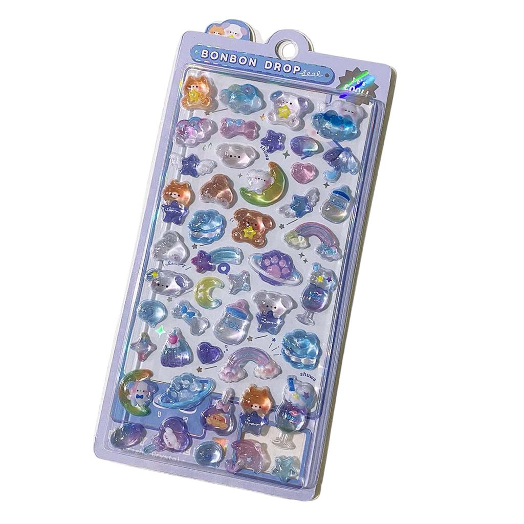 Мультяшная 3D-наклейка с животными, детская мотивирующая наклейка для ежедневников, ноутбуков, чехлов для телефонов, украшений для бутылок с водой