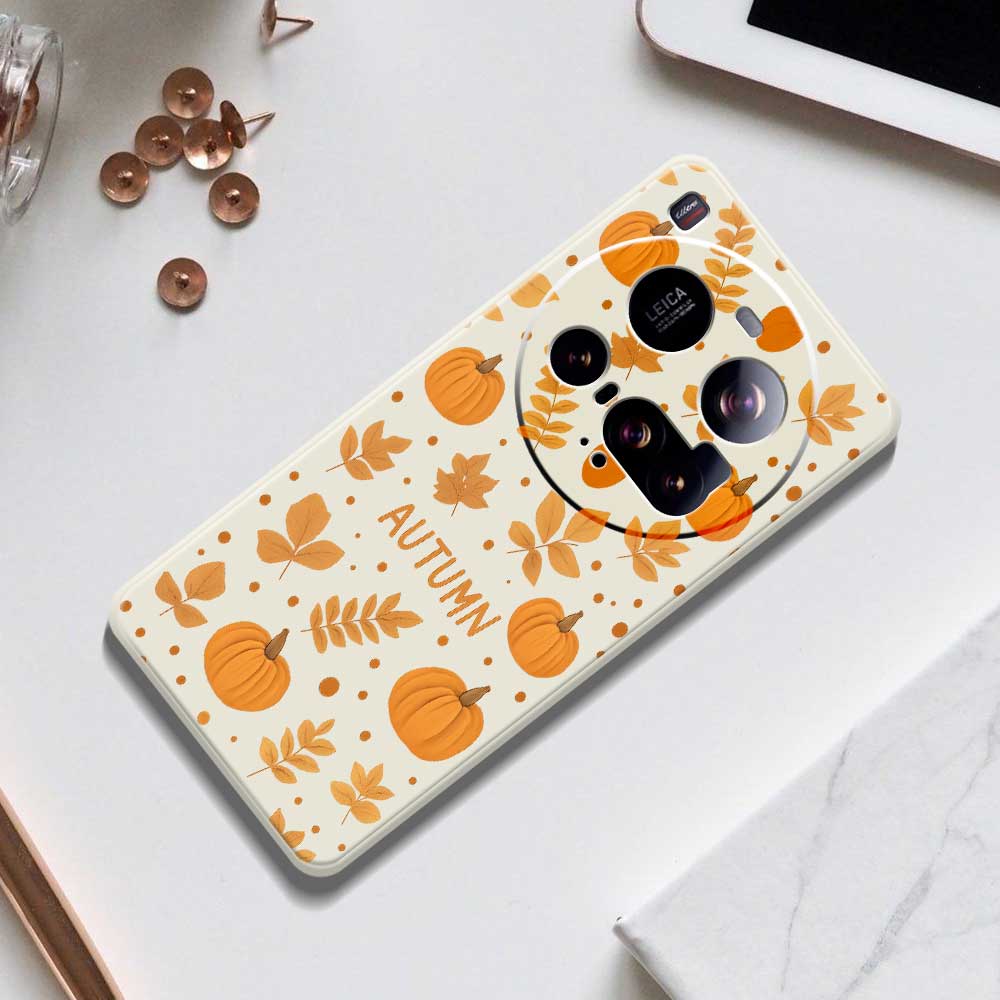 For Xiaomi 15 Ultra Case Autumn Theme Pattern Printing Straight Edge TPU Phone Back Cover