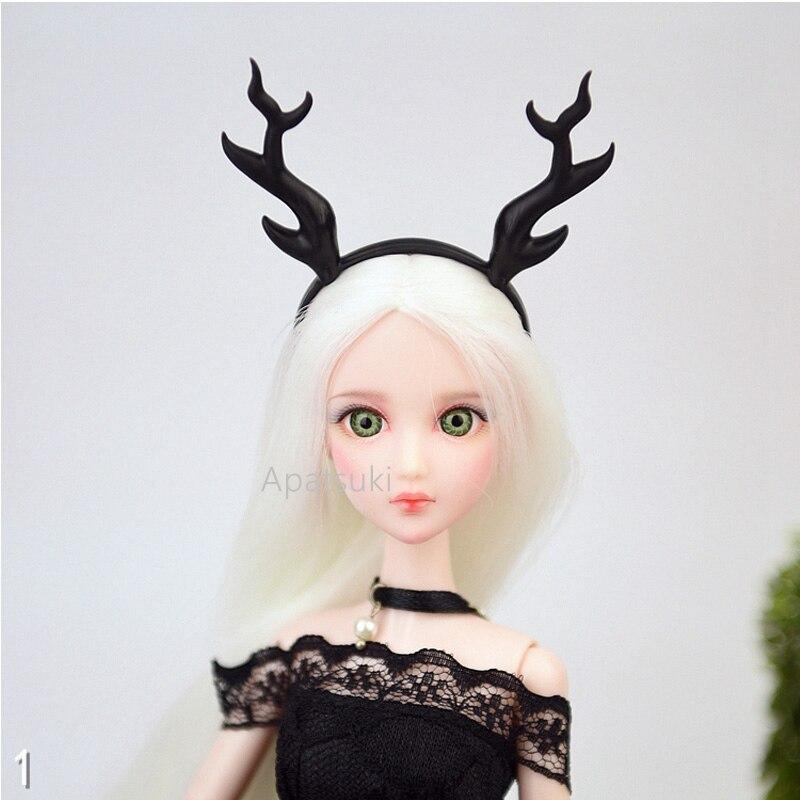 4 шт./лот, черная красивая повязка на голову с ушками, тиара для куклы Барби, аксессуары, пластиковые головные уборы, аксессуары для волос для куклы 1/6 «сделай сам»