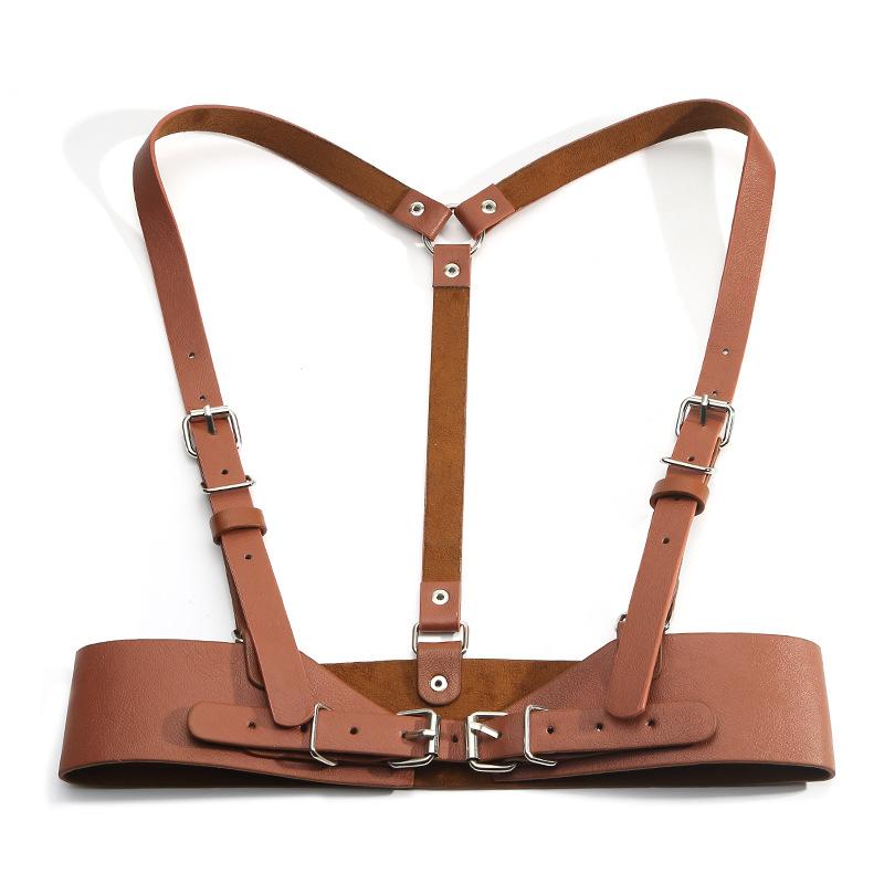 Корсет под грудью с ремешком в стиле панк, кожаный пояс для чулок, ремни для женщин