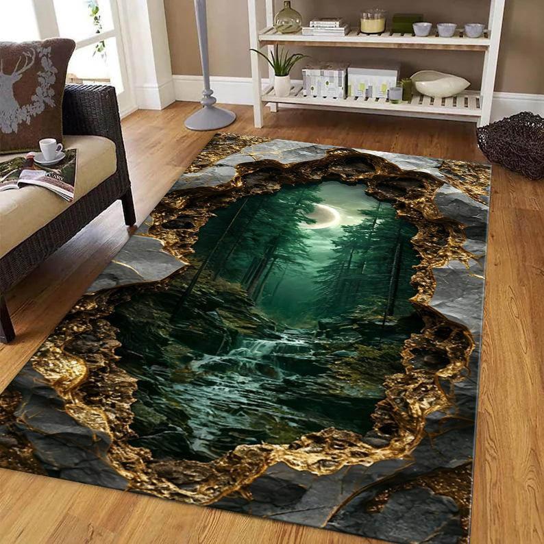 Ковер с принтом для гостиной, спальни, журнального столика, дивана, ковер, устойчивый к грязи и простой в уходе напольный коврик